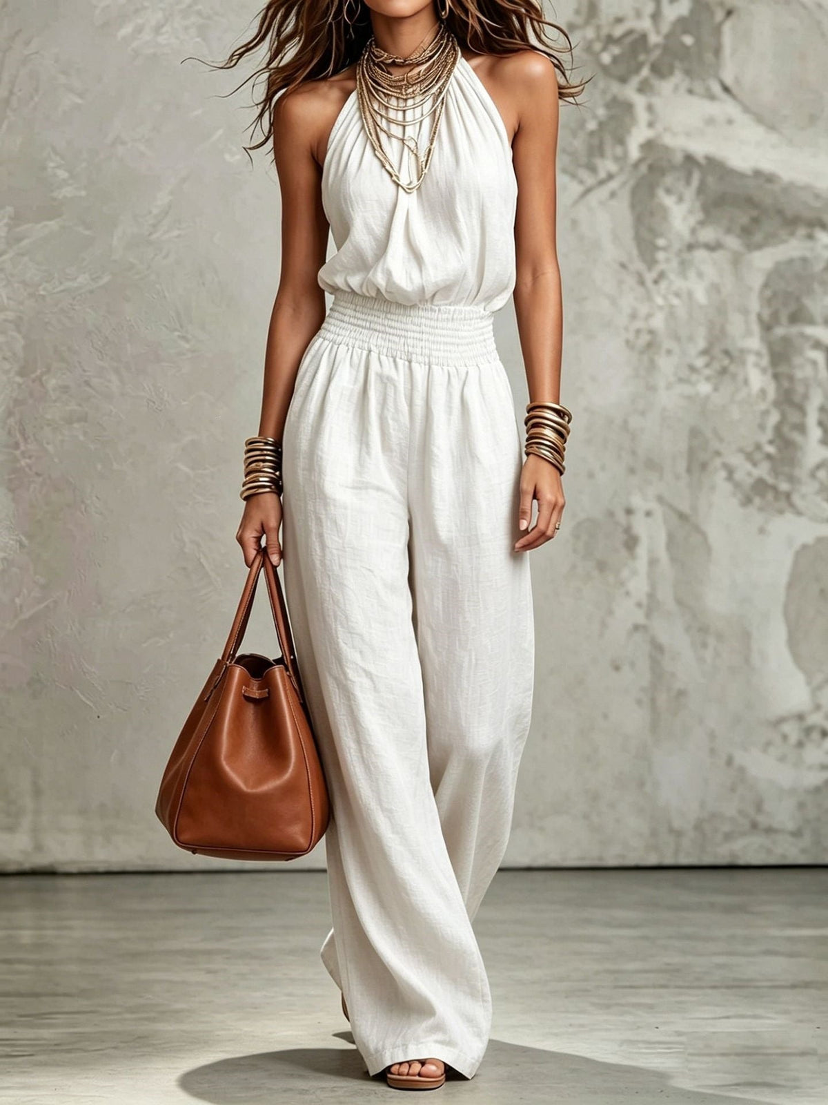 Alessia | Tuta Elegante Senza Schiena in Stile Estivo Chic