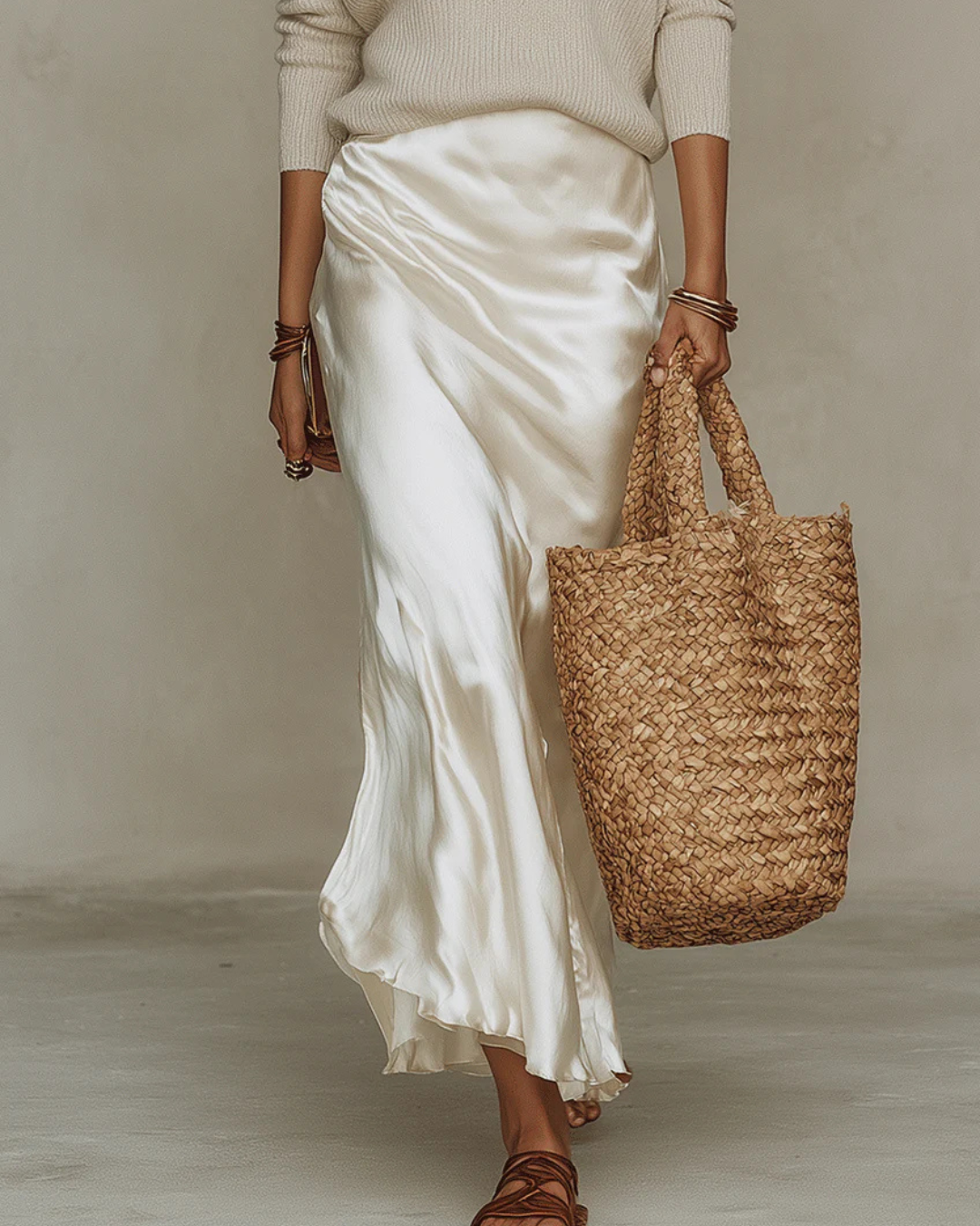 Anaïs – Abito midi satinato elegante