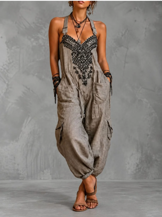 EMMA | MONO BOHO CON BOLSILLOS DE PARCHE