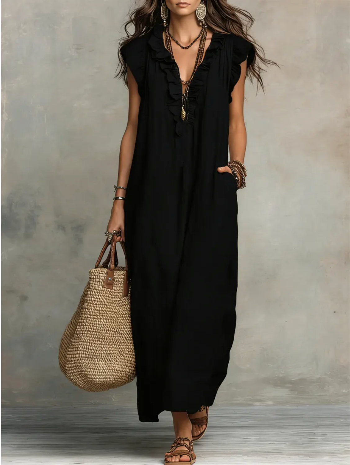 Cecilia | Elegante Vestido Maxi De Verano