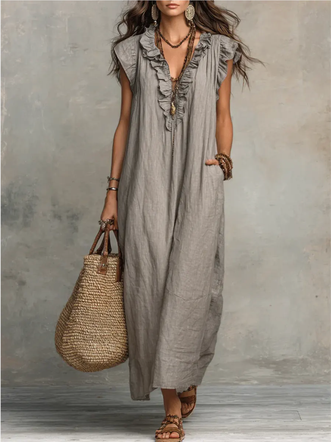 Cecilia | Elegante Vestido Maxi De Verano