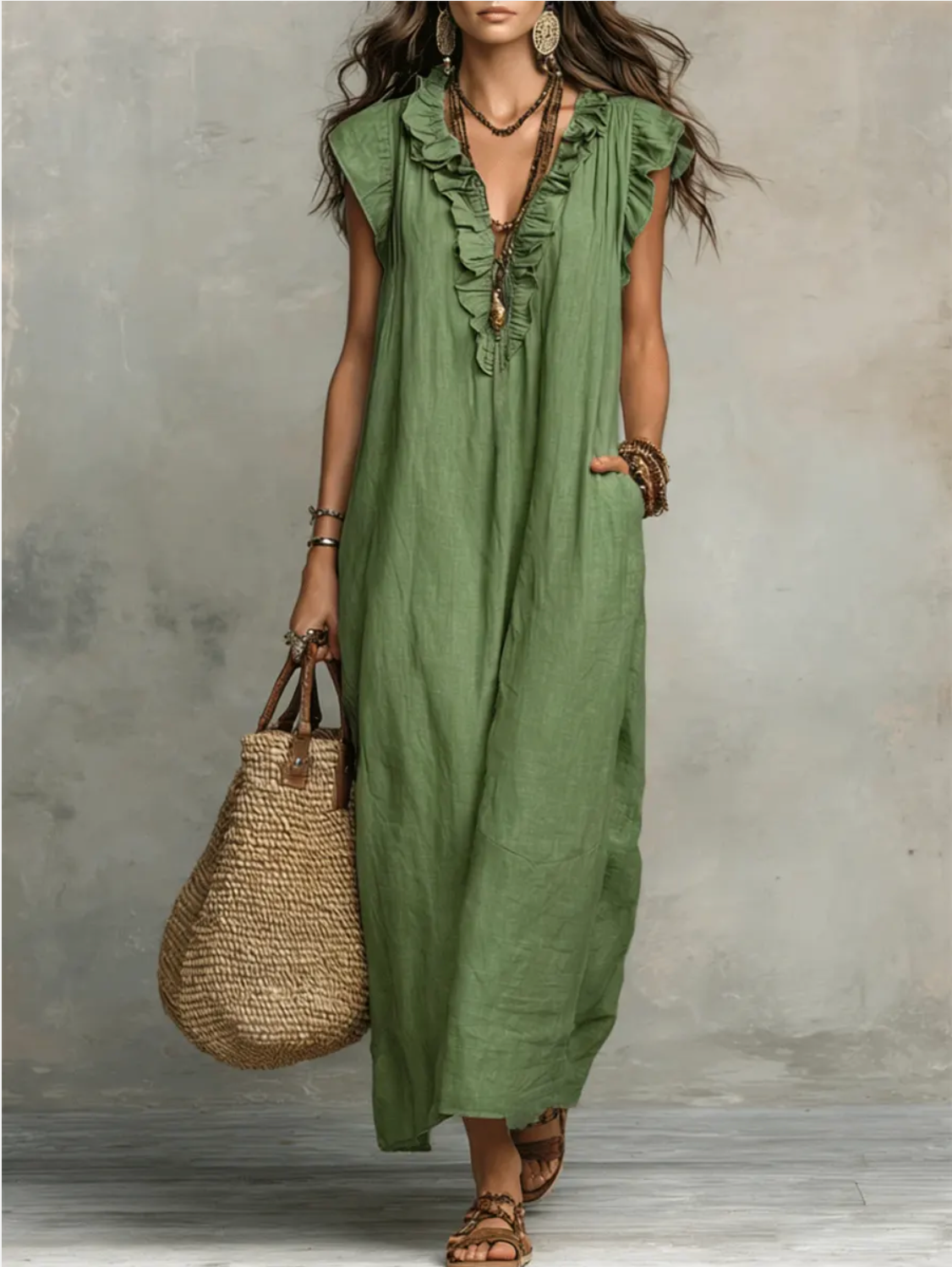 Cecilia | Elegante Vestido Maxi De Verano