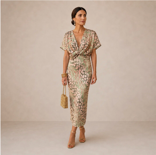 Vestido midi color cobre | Vestido de verano para mujer
