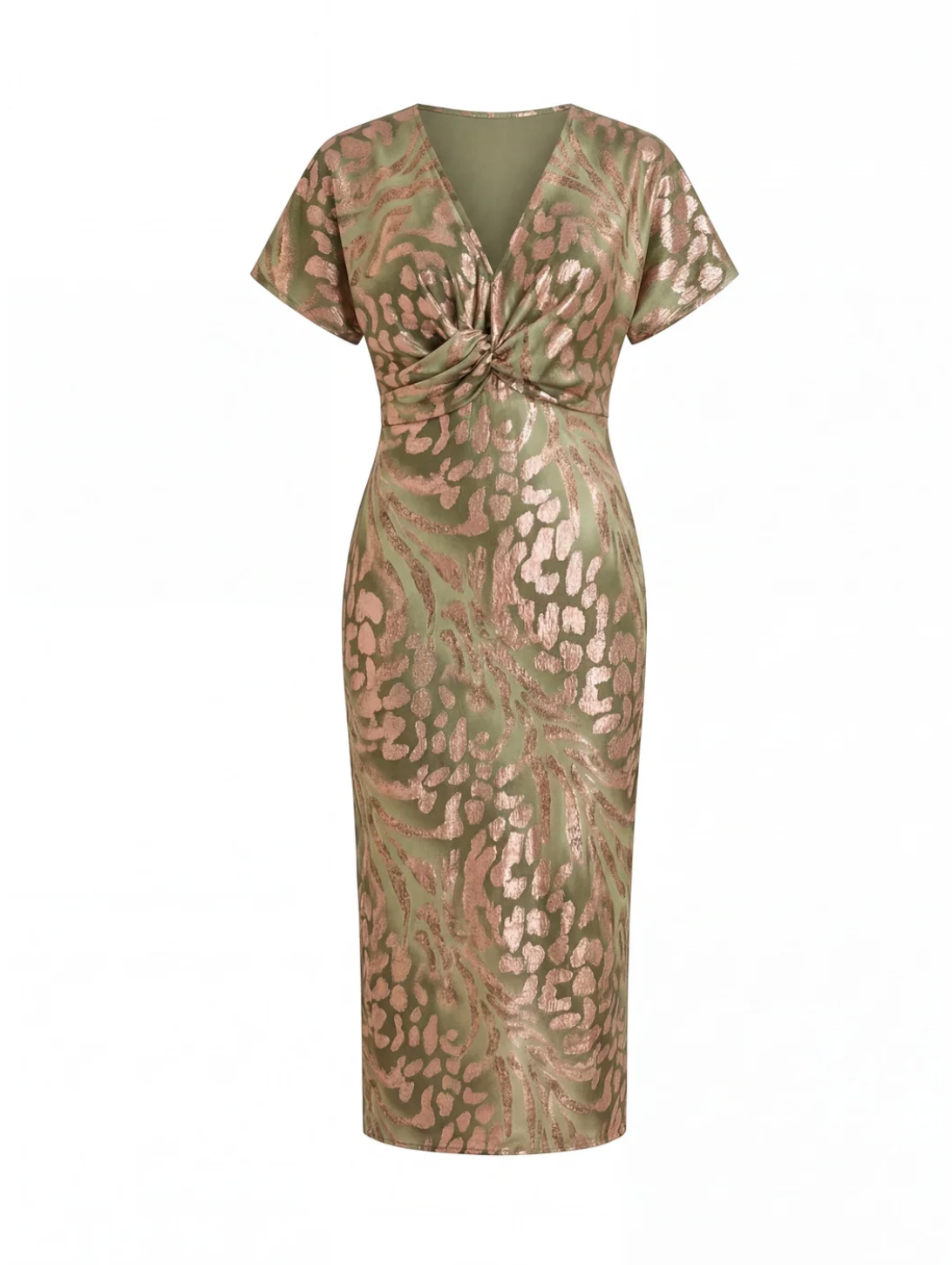 Vestido midi color cobre | Vestido de verano para mujer