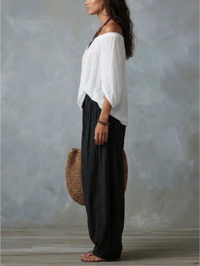 Paula™ | Set boho con pantaloni a palloncino