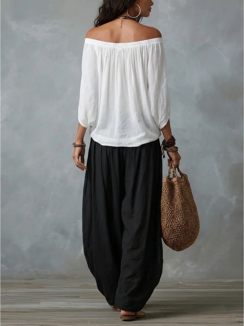 Paula™ | Set boho con pantaloni a palloncino