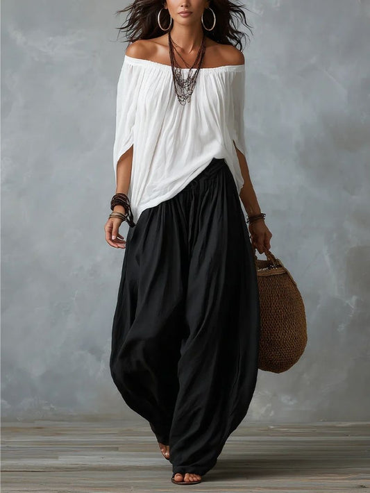 Paula™ | Set boho con pantaloni a palloncino