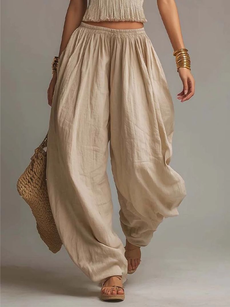 Moretti™ | Set boho con pantaloni harem dal fascino naturale