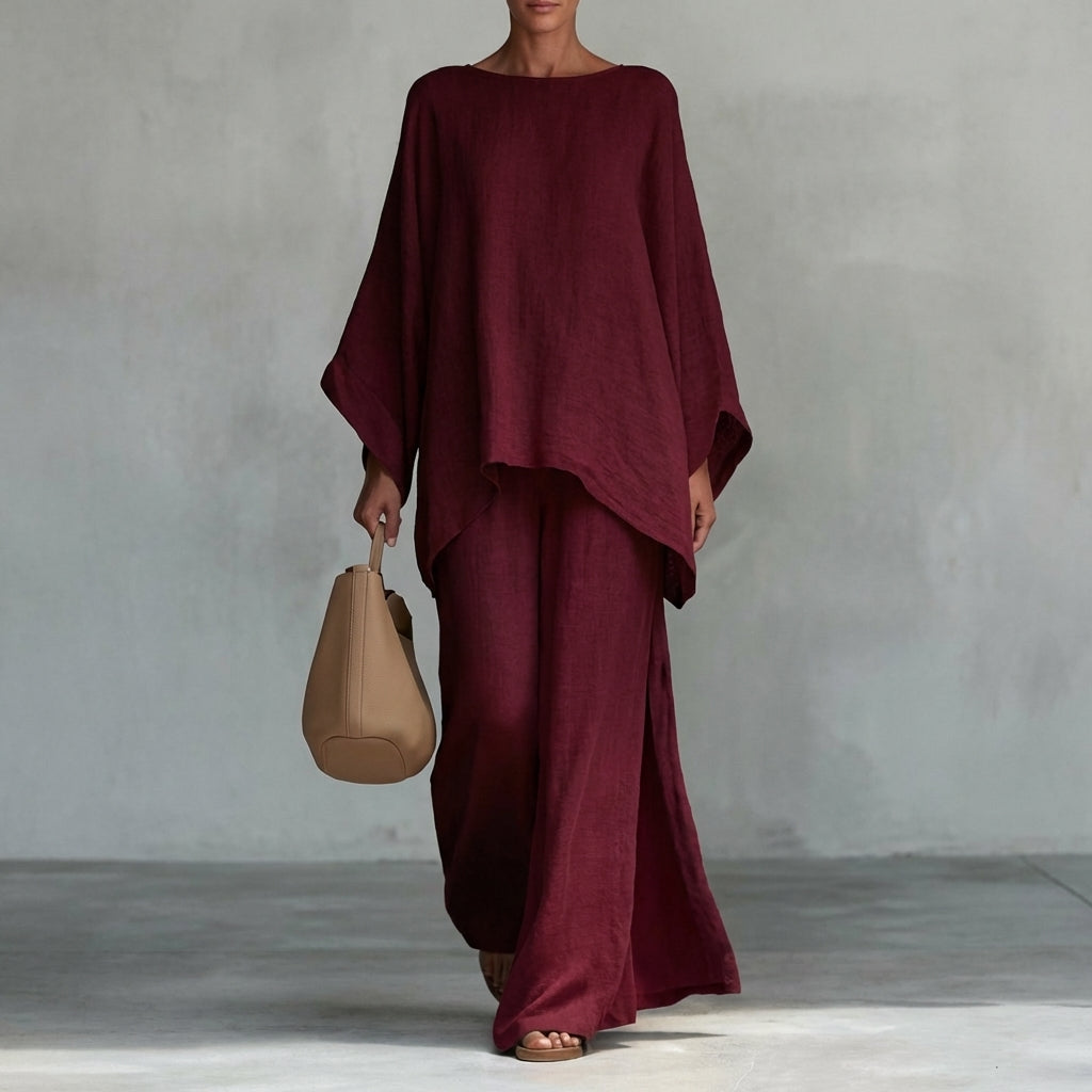Christine | Completo a Due Pezzi con Maniche Lunghe e Pantaloni Larghi
