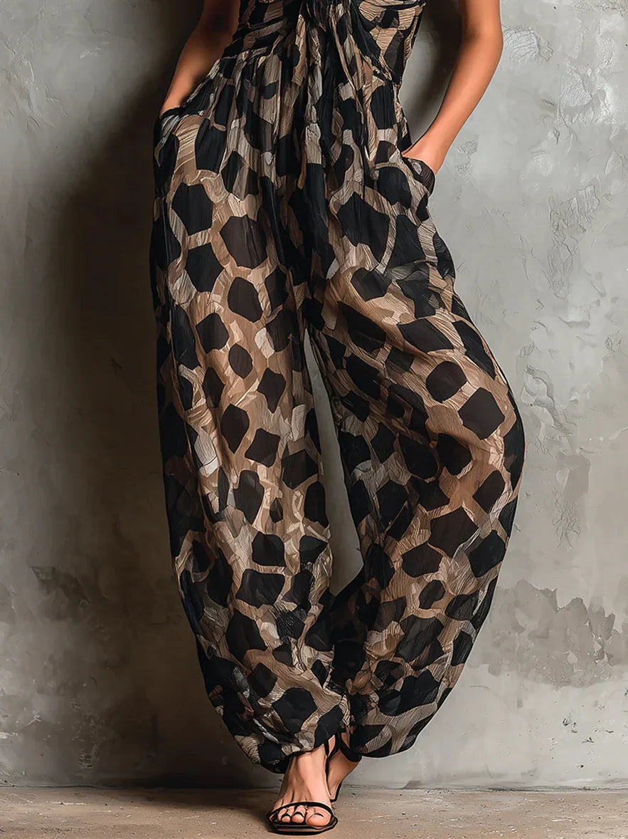 María™ | Elegante mono con estampado animal.
