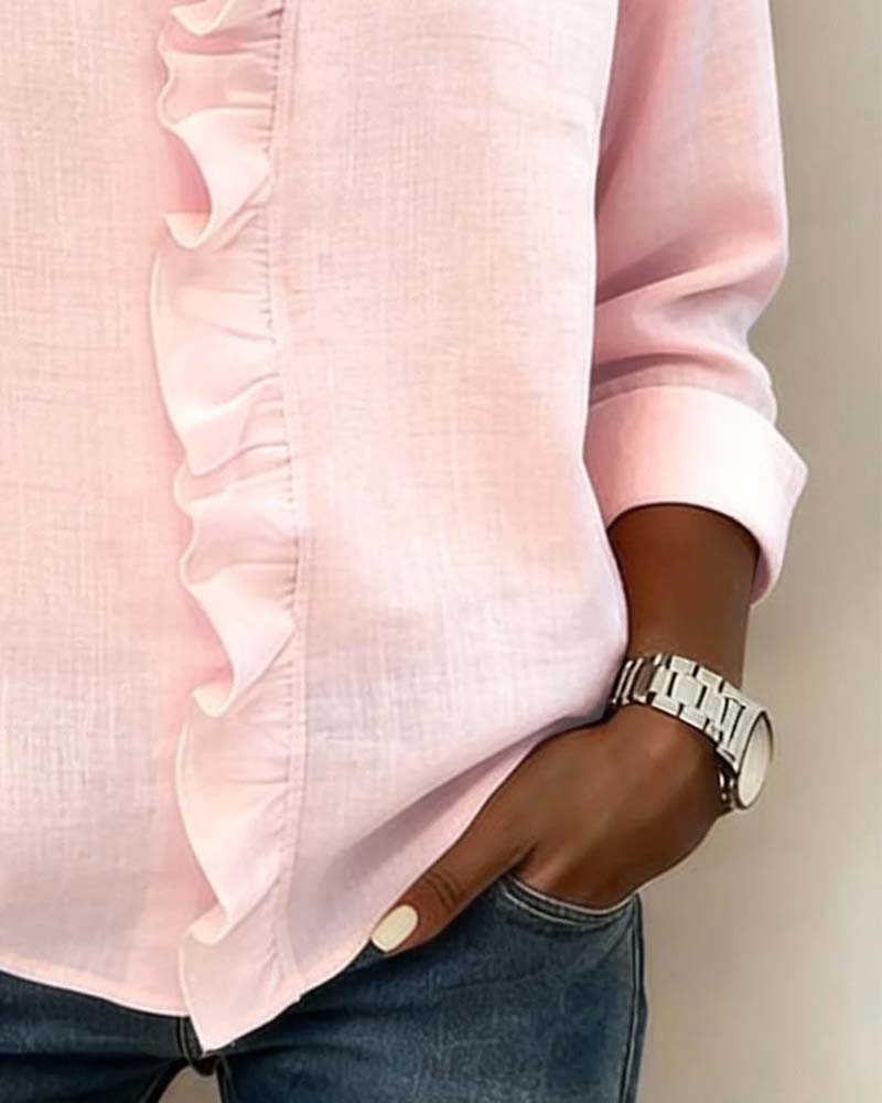 Beatriz - Blusa Fruncida con Escote en V