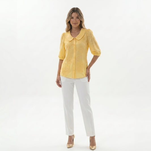 Elegante blusa floral